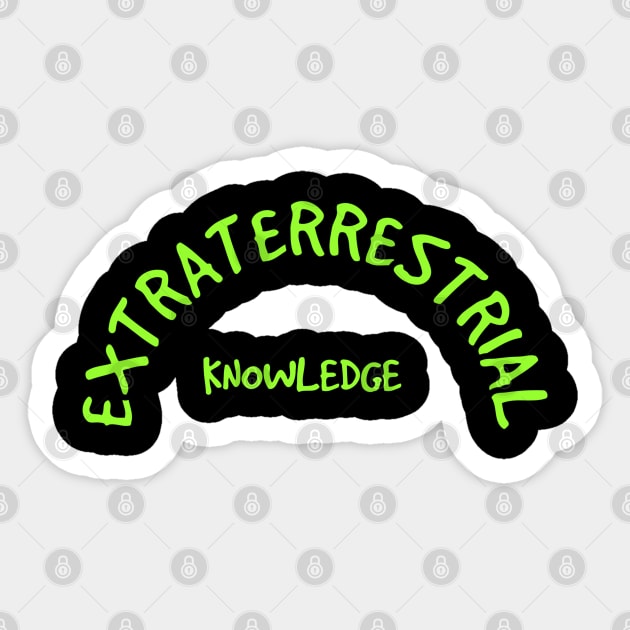 Extraterrestrial knowledge UFO alien Sticker by Coreoceanart